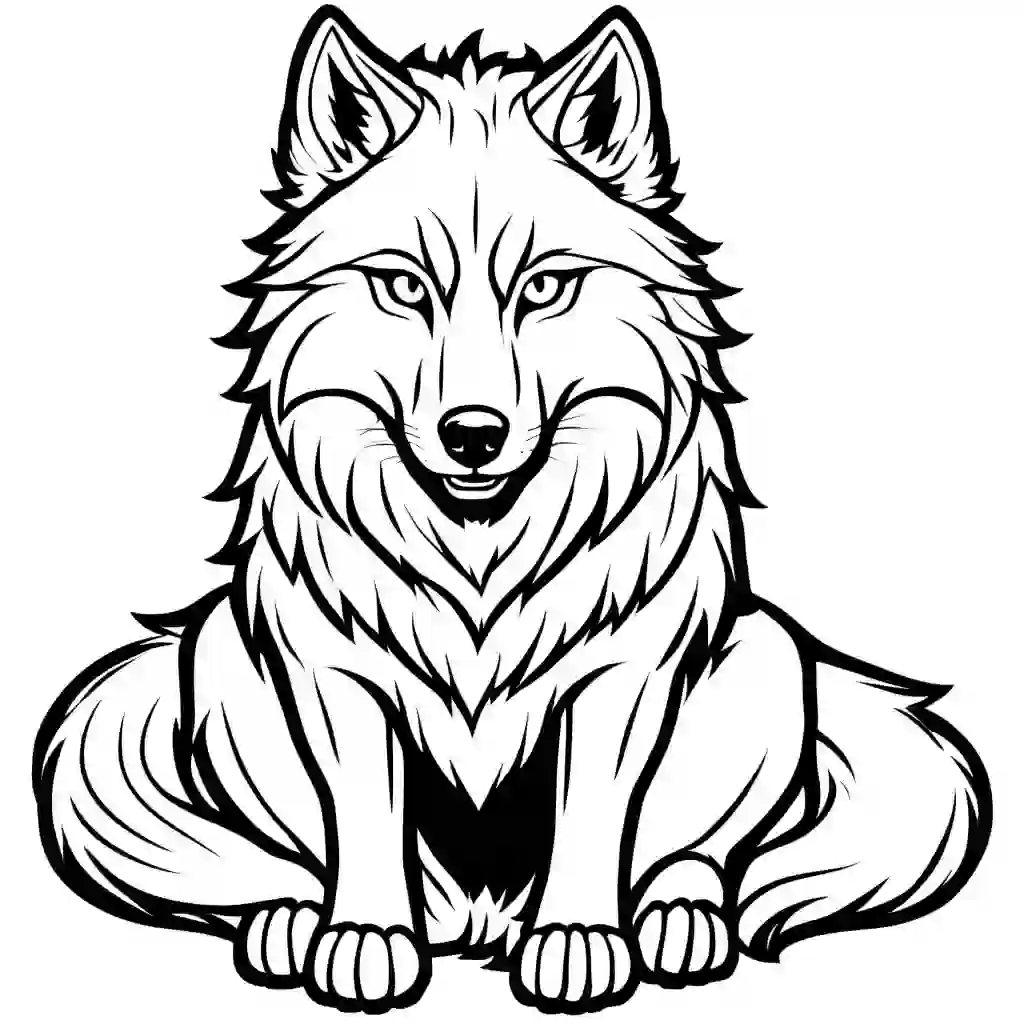 Direwolf coloring pages